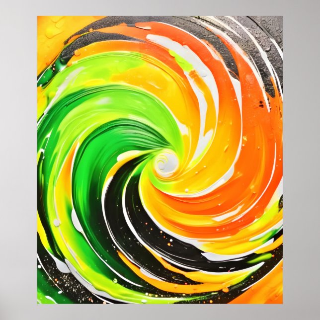 Poster Tourbillon de couleur (Devant)