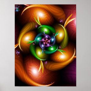Poster Tourbillon fractal d'automne