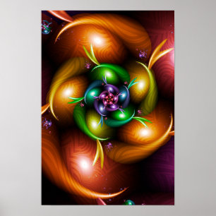 Poster Tourbillon fractal d'automne