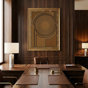Poster Tourbillon Terrien : Art Boho Minimaliste 3D Moder