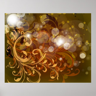 Poster Tourbillons et lumières automnaux Imprimer