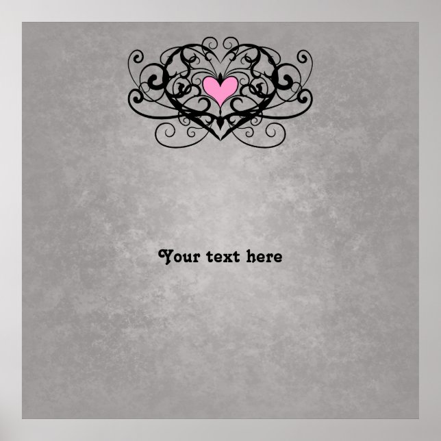 Poster Tourbillons romatiques et mariage de coeur (Devant)