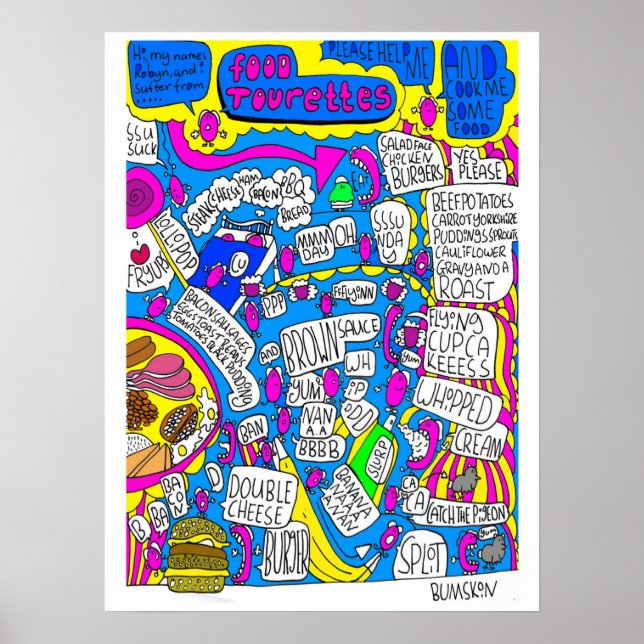 Poster tourettes alimentaires (Devant)