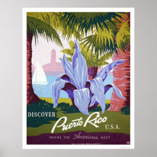 Poster Tourisme de Porto Rico WPA 1940