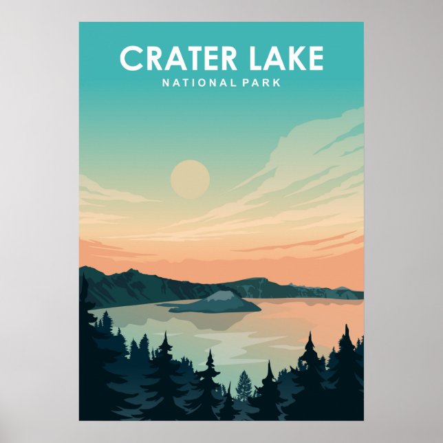 Poster touristique du parc national du lac Crater (Devant)