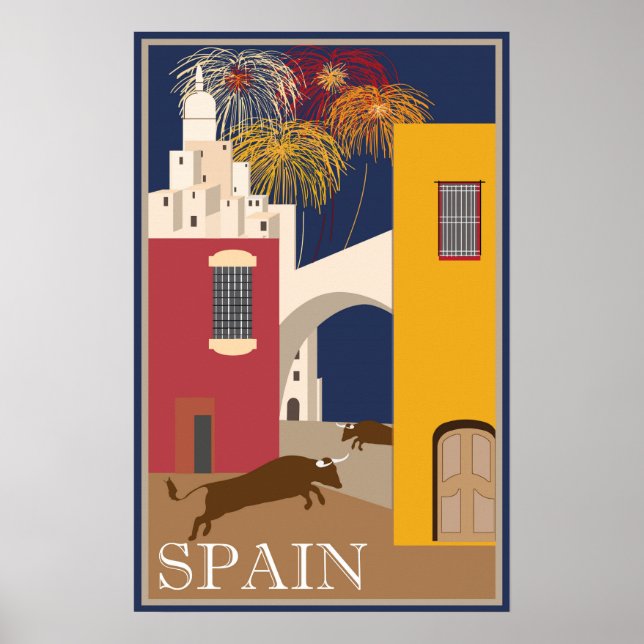 Poster touristique touristique vintage Espagne (Devant)