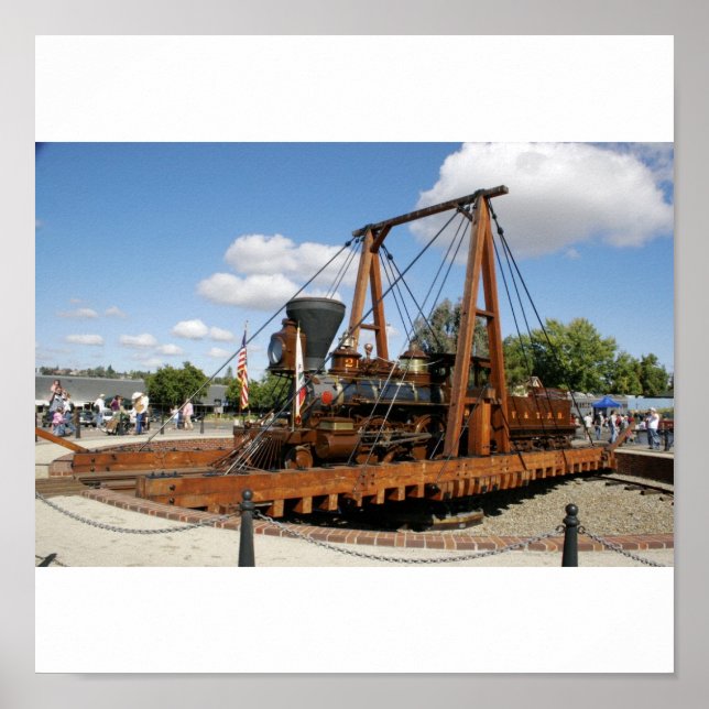 Poster Tourne-disque ferroviaire historique (Devant)