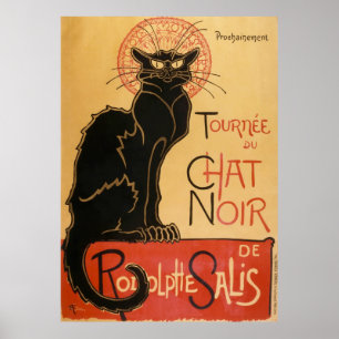 Poster Tournee Du Conversation Noir (le chat noir)