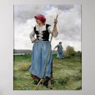 Poster Tourner le foin (huile sur toile)