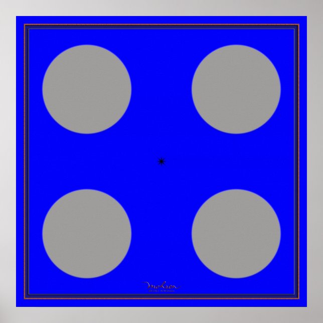 Poster Tourner l'illusion optique Brown (Devant)