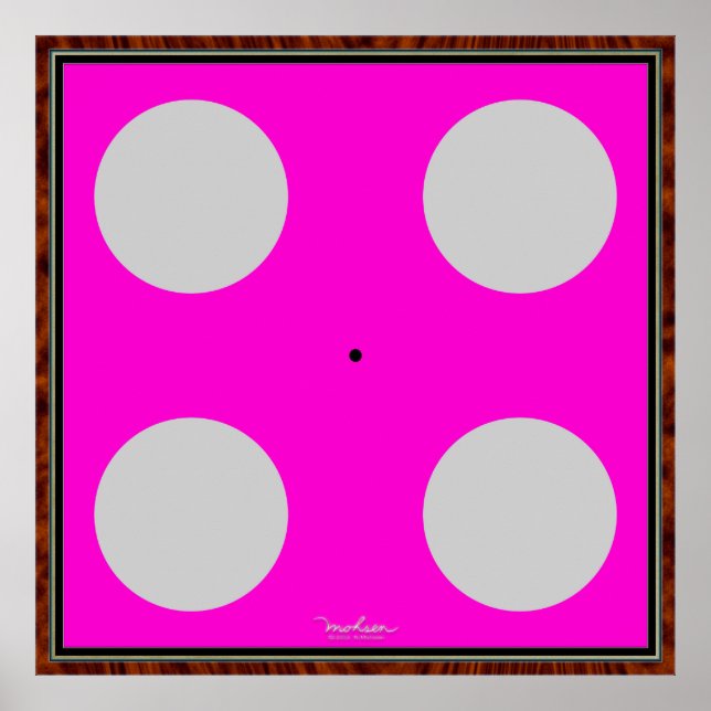 Poster Tourner l'illusion optique verte (Devant)