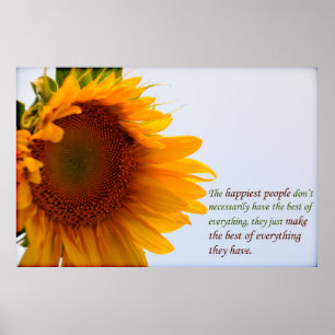 Poster Tournesol avec message