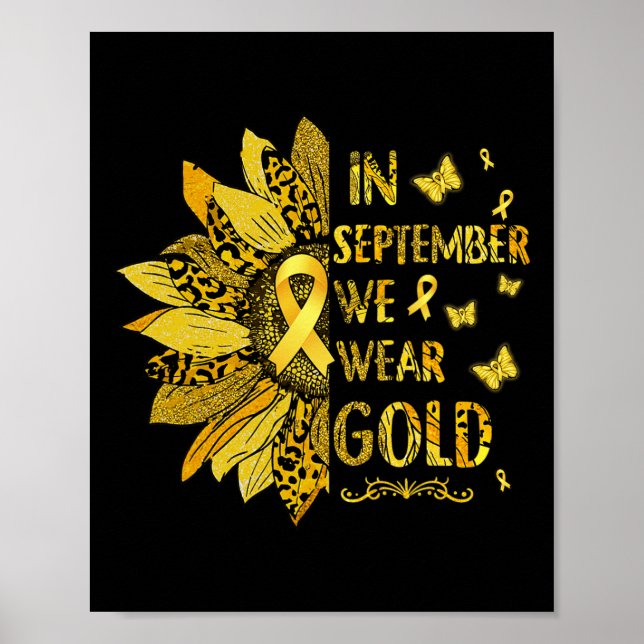 Poster Tournesol Cancer Enfance En Septembre Nous Portons (Devant)