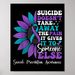 Poster Tournesol de la douleur du suicide Prévention de l