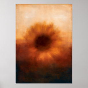Poster Tournesol Himawari Art Abstrait de Champ de Couleu