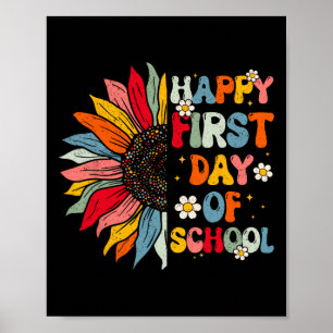 Poster Tournesol Premier Jour De L'École Enseignant Fin A