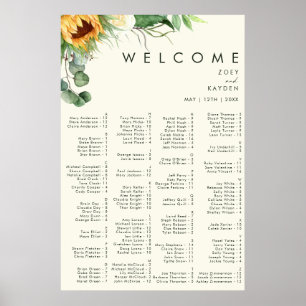 Poster Tournesol   Siège alphabétique jaune