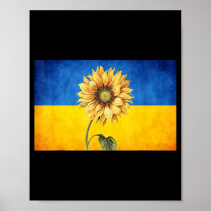 Poster Tournesol Ukraine Drapeau ukrainien Vintage stand 