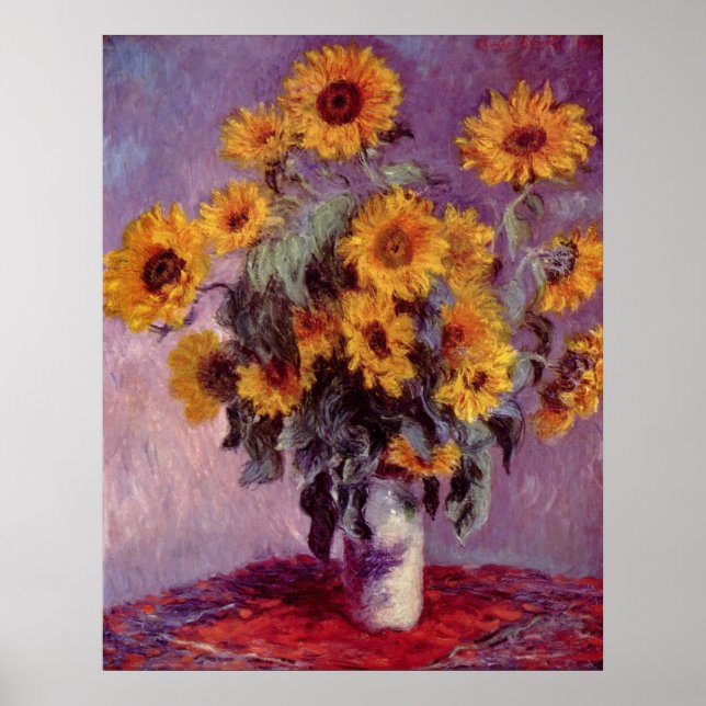 Poster Tournesols Claude Monet (Devant)