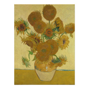 Poster Tournesols, Nature morte peinture à l'huile, Van G