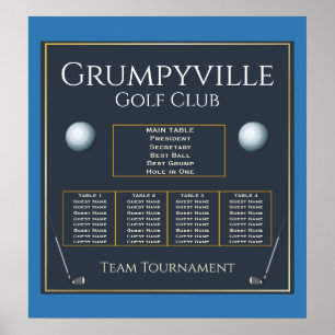 Poster Tournoi de golf 🏌 Carte des places