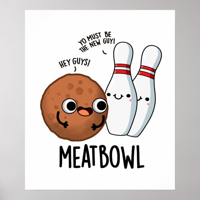 Poster Tournoi de viande amusant tournoi de boulette de v (Devant)