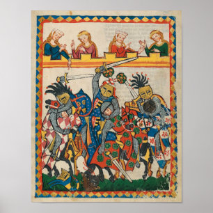 Poster Tournoi médiéval, XIVe siècle