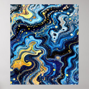 Poster Tournoyants de bleu et d'or 6