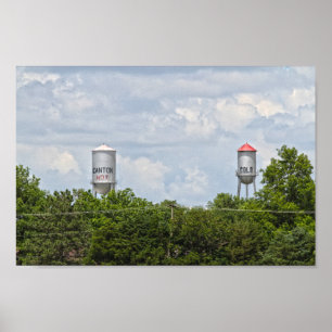 Poster Tours à canton, Kansas, eaux froides et chaudes