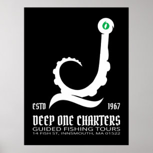 Poster Tours de pêche Innsmouth Cthulhu Lovecraft