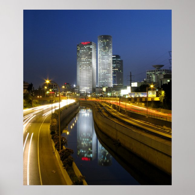 Poster Tours de Tel Aviv Night Photo (Devant)