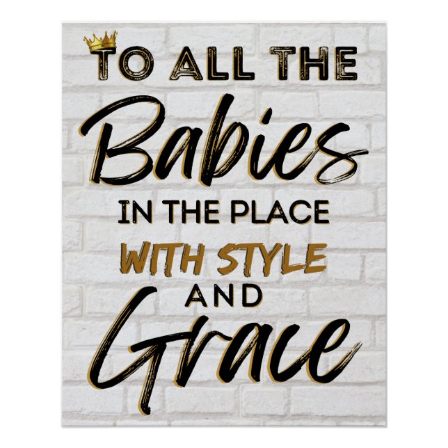 Poster Tous les bébés dans l'endroit avec Style & Grace P (Devant)