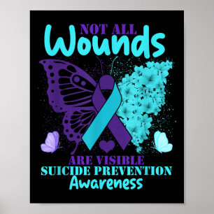 Poster Tous les Blessures Ne Sont Pas Visibles Sensibilis