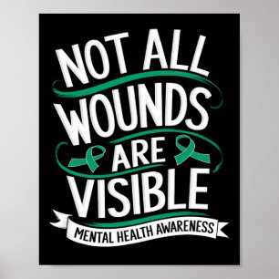 Poster Tous les Blessures Ne Sont Pas Visibles Sensibilis