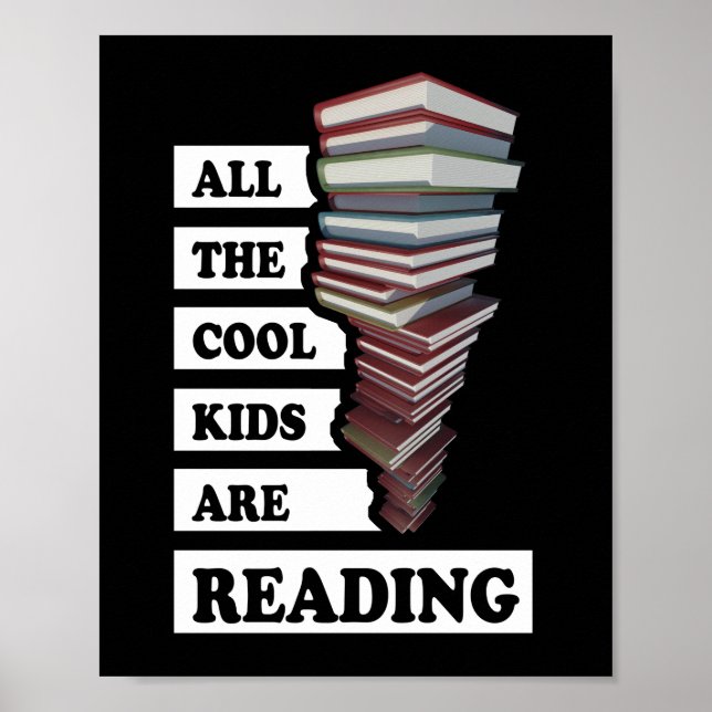 Poster Tous les enfants cool lisent - pour les amateurs d (Devant)