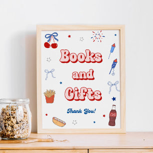 Poster Tous les livres pour baby shower American Girl pou