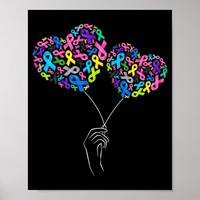 Poster Tous les problèmes de cancer, la sensibilisation C (Devant)