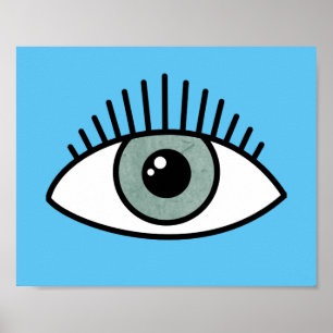 Poster Tous les yeux à la mode yeux contemporains moderne