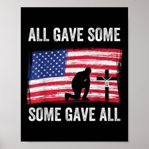 Poster Tous Ont Donné Certains Ont Donné All America Flag
