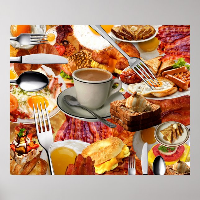 POSTER TOUS PEUVENT PRENDRE LE PETIT DÉJEUNER (Devant)