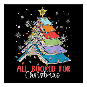 Poster Tous Réservés Pour Noël Livre Arbre de Noël Lumièr