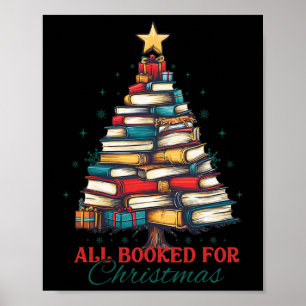 Poster Tous Réservés Pour Noël Livre Arbre Lumineux Noël