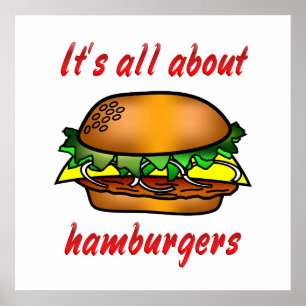 Poster Tout au sujet des hamburgers