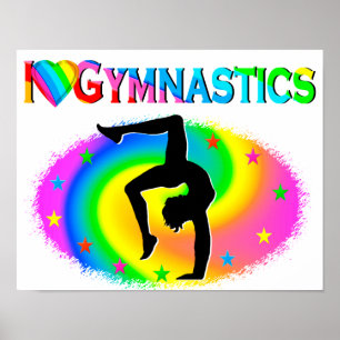 POSTER TOUT AUTOUR DU CHAMPION GYMNASTIQUE
