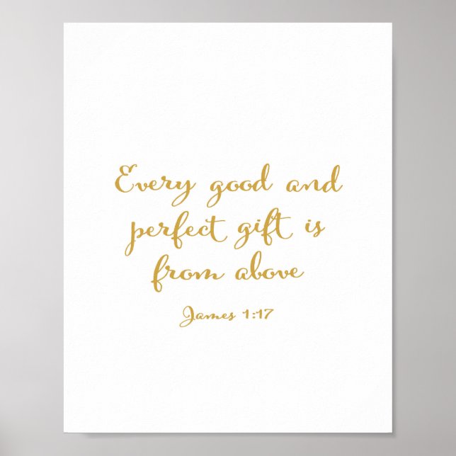 Poster Tout bon et parfait cadeau vient d'en haut - bible (Devant)