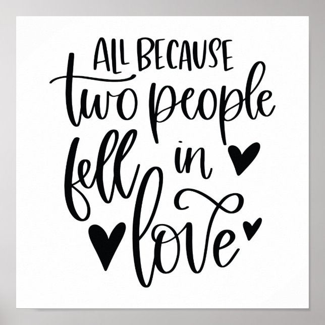 Poster Tout ça parce que deux personnes sont tombées amou (Devant)