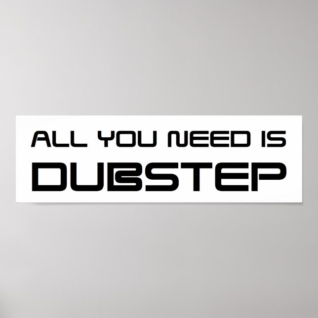 POSTER TOUT CE DONT VOUS AVEZ BESOIN EST DUBSTEP WOB WOB  (Devant)