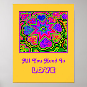 Poster 'Tout Ce Dont Vous Avez Besoin Est L'Amour'