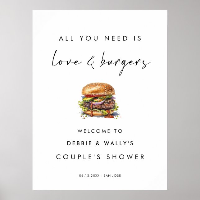 Poster Tout ce dont vous avez besoin est l'amour et Burge (Devant)