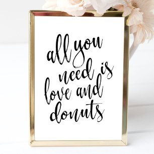 Poster Tout ce dont vous avez besoin est l'amour et les d